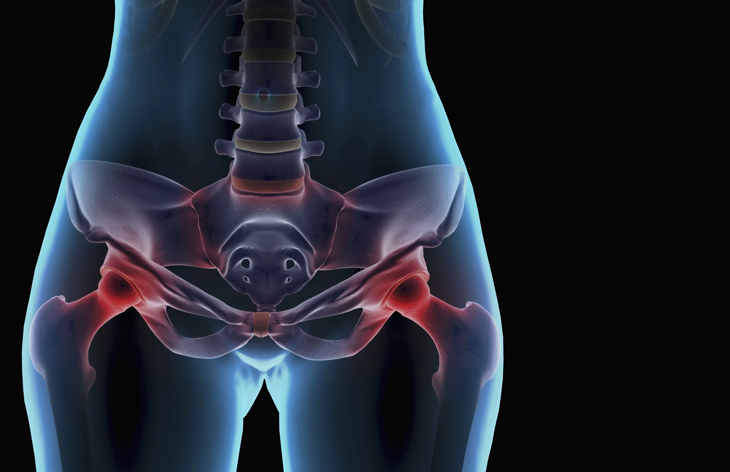 A medical professional administering regenerative therapy for pelvic pain.